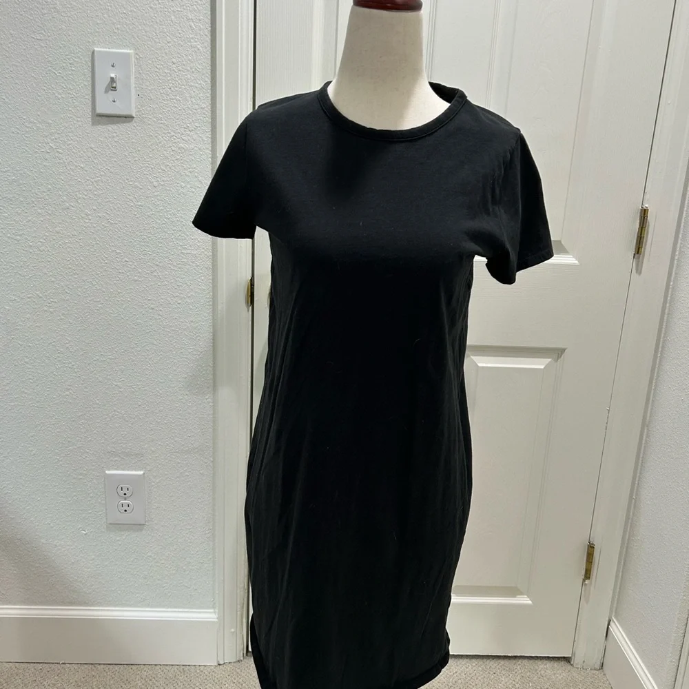 J. Crew Black T-Shirt Dress - Picture 2 of 6